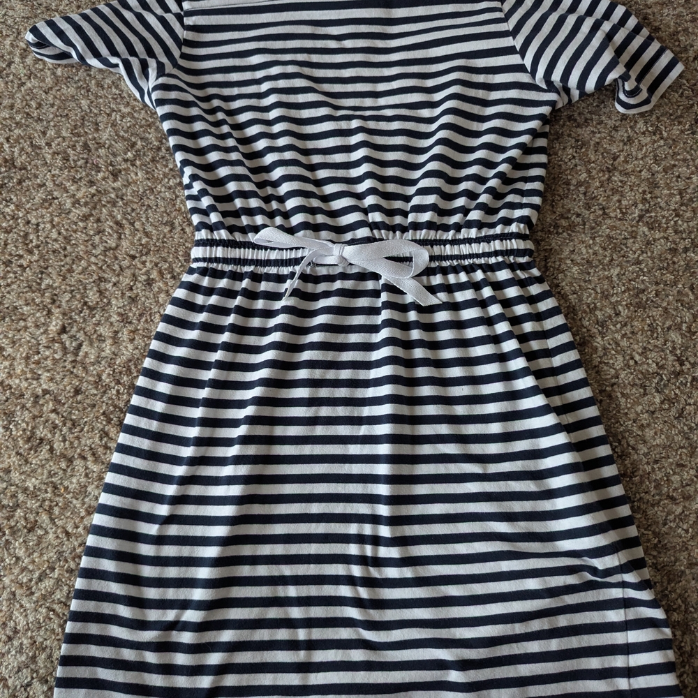 H&M Black and White Striped Mini Dress
